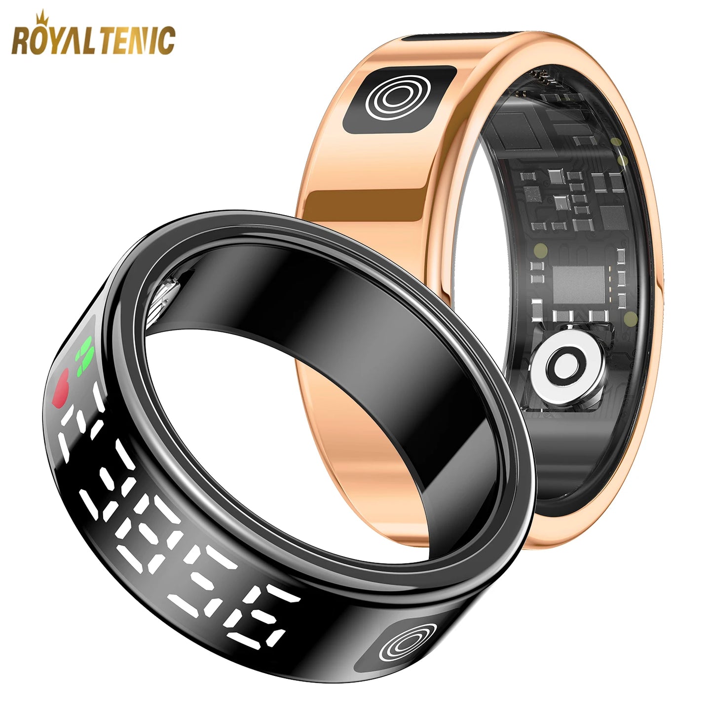 Elevate Your Health with the SR08 Smart Ring: LED Display, Heart Rate Monitor, and Sports Modes for Men and Women